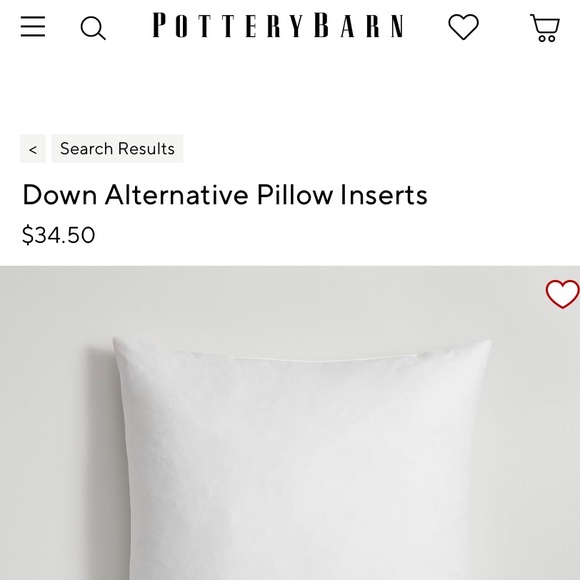 Pottery Barn Bedding Set Of 2 Xl Pottery Barn Pillow Inserts Poshmark